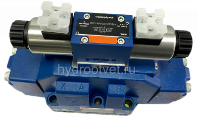 H-4WEH25G6X/6EW230N9TK4 - Гидрораспределитель с электроуправлением Ду25 схема G (64), напряжение W230, каналы управления T = X - внеш. и Y - внутр.